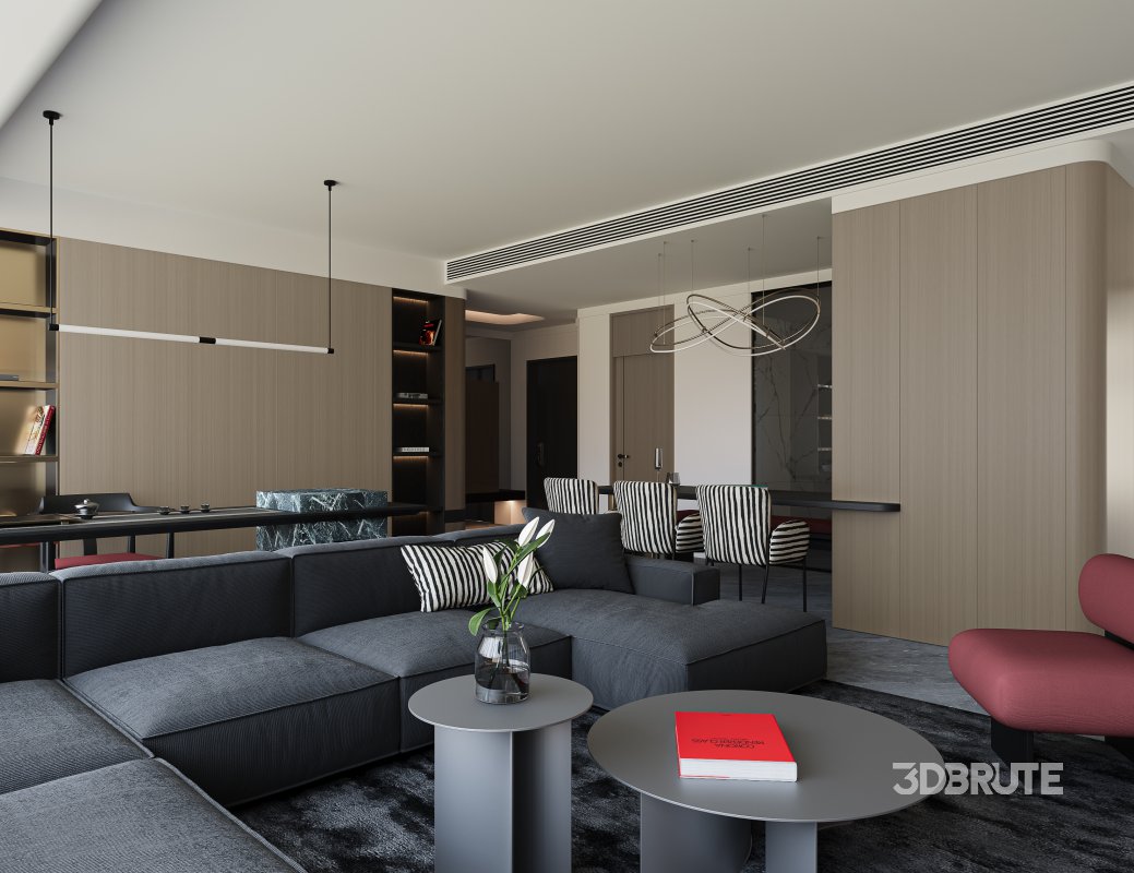 Modern living and dining room Image 3