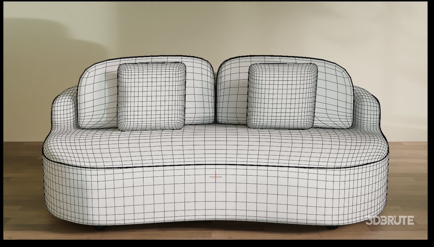 Contemporary Sofa 3D Model Modern Minimalist Design Image 5