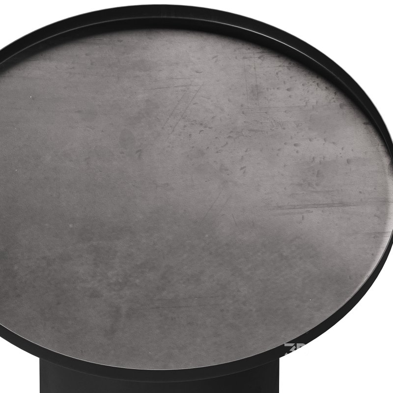 Fleksa round coffee table made of black metal Image 11