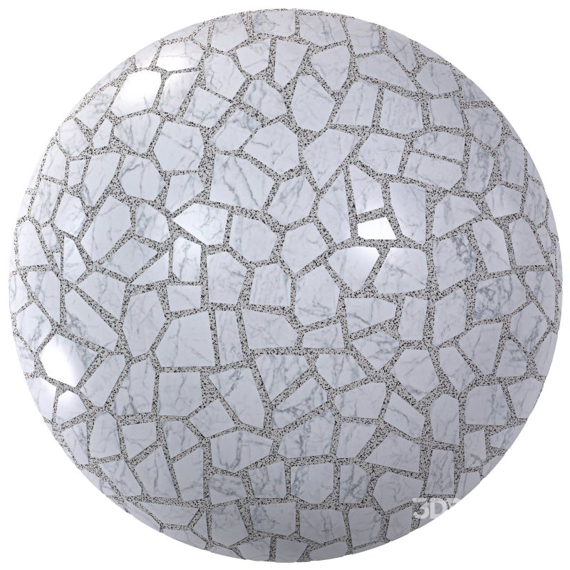 Particle Mosaic Terrazzo Decorative Panel (Seamless) Image 3