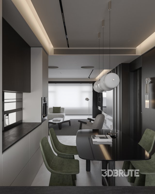 Modern living room dining room Image 6