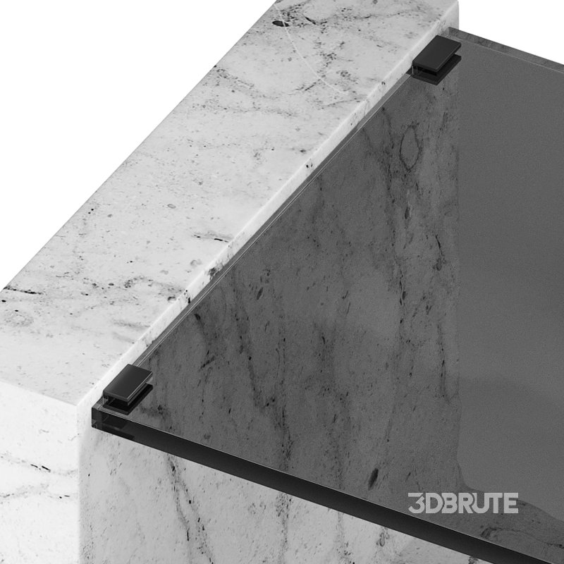 Creative Marble Side Table – Glass Image 10