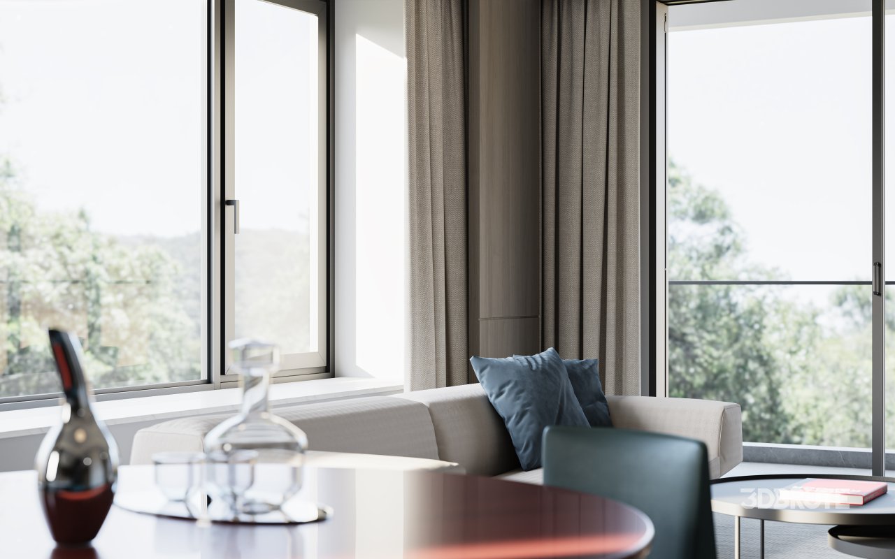 Modern living and dining room Image 4