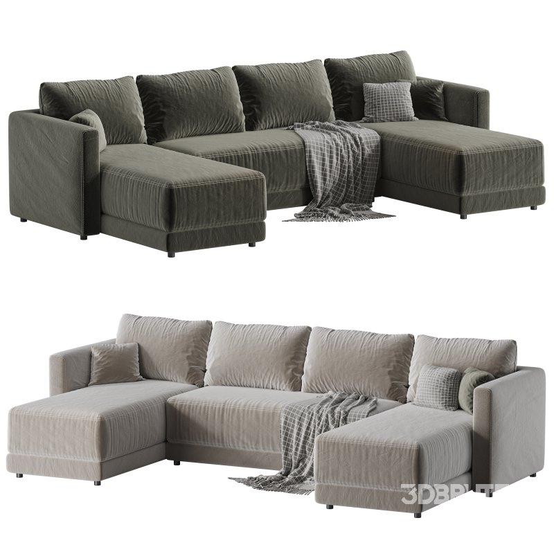 Gather Deep Bench Sectional Sofa Image 1