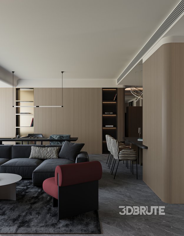 Modern living and dining room Image 9