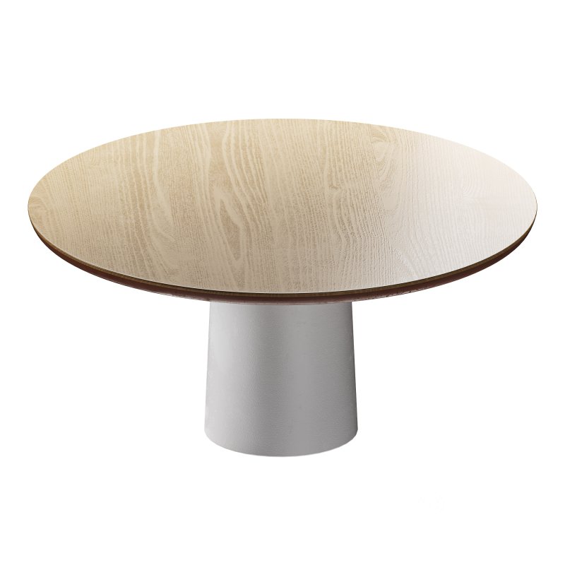 Polly Round Natural Coffee Table – White Image 5