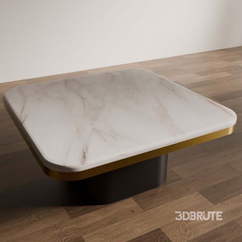 Modern Marble Square Coffee Table Image 5