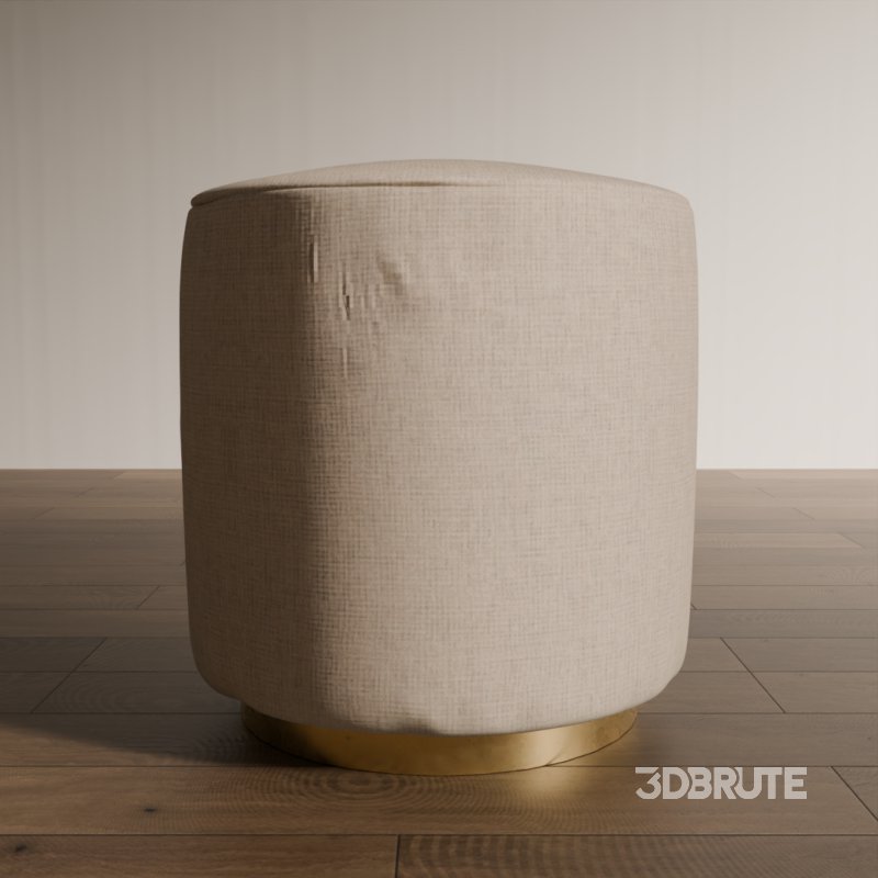 Modern Fabric Pouffe Image 5