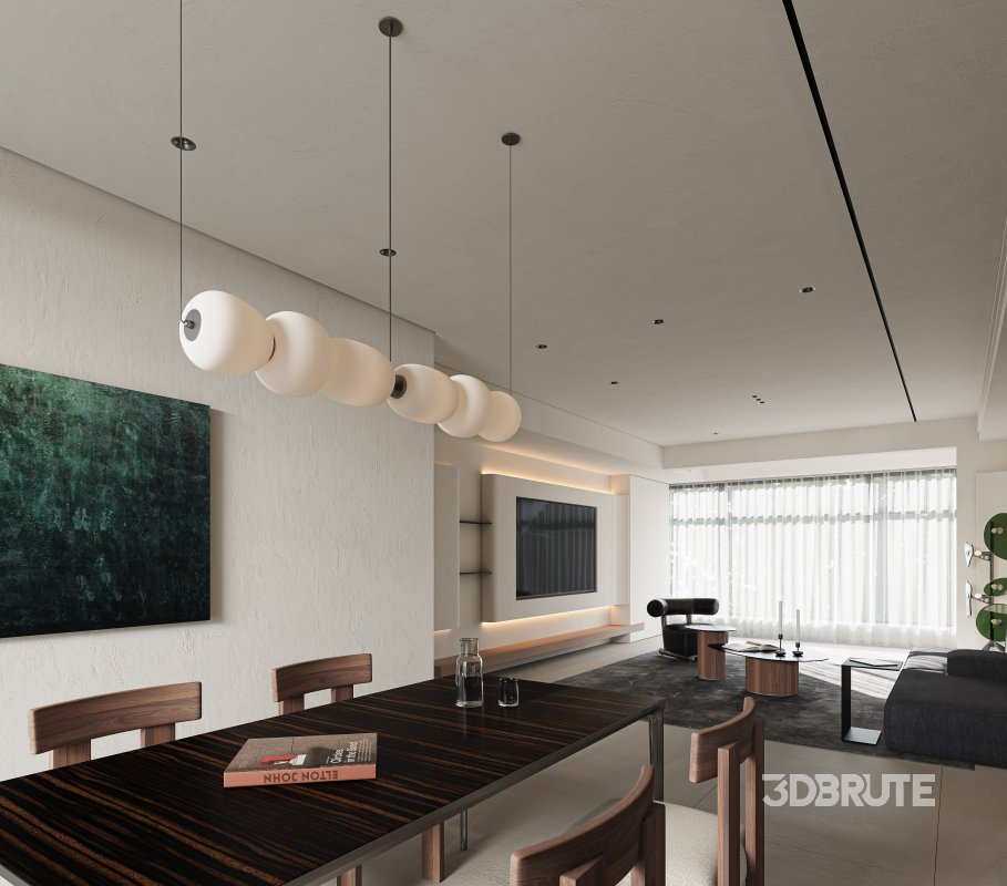 Modern living and dining room Image 10