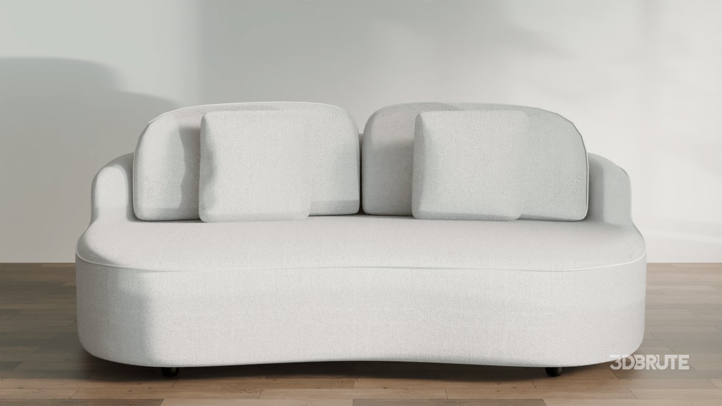 Contemporary Sofa 3D Model Modern Minimalist Design Image 4