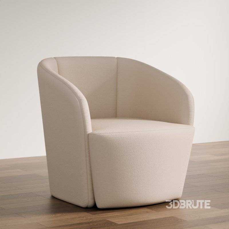 Modern Curved Lounge Chair Image 5