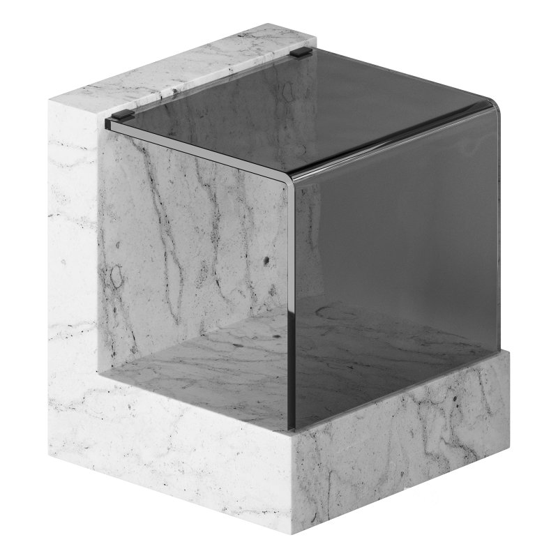 Creative Marble Side Table – Glass Image 6