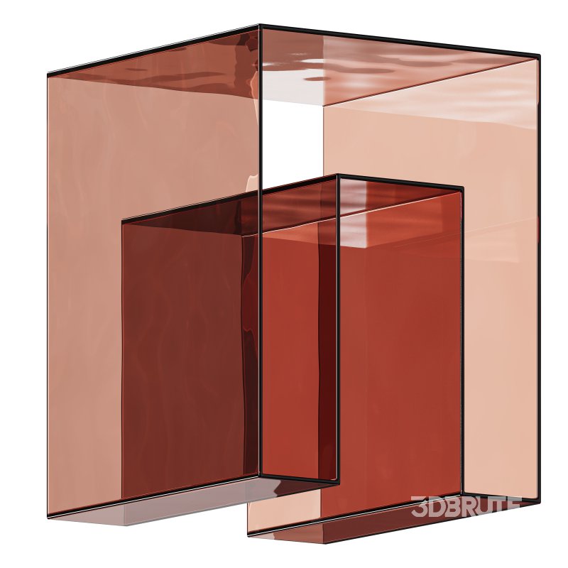 Square Acrylic Side Table – Acrylic – Storage Image 4