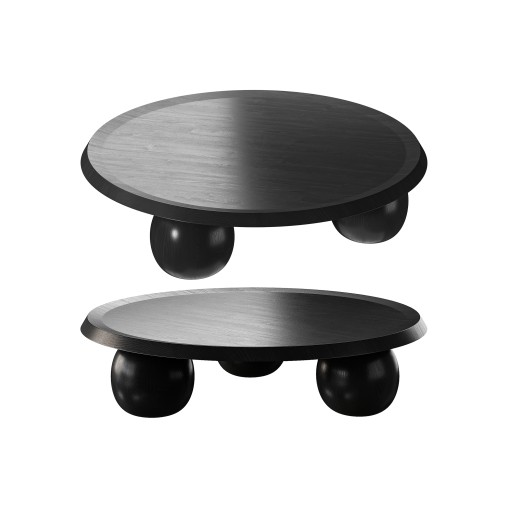 Maxine Elm Ball Coffee Table – Full Black
