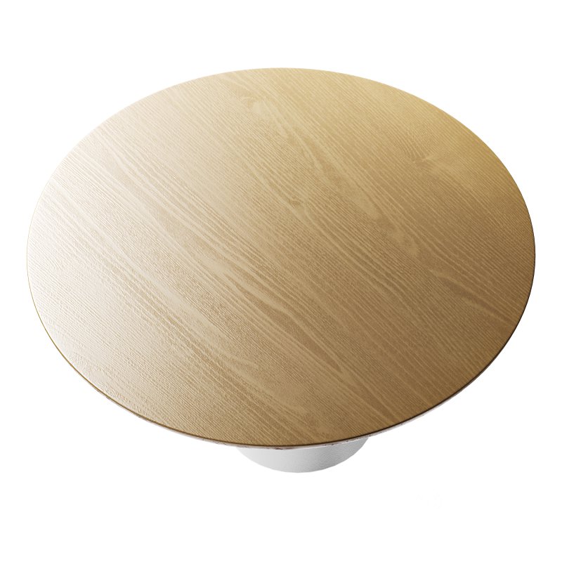 Polly Round Natural Coffee Table – White Image 4