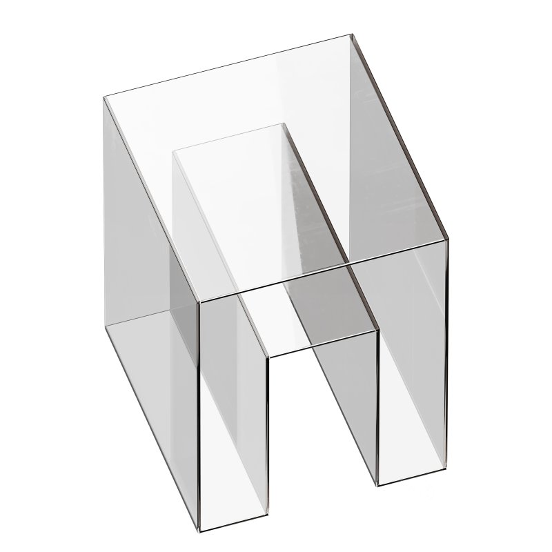 Square Acrylic Side Table – Acrylic – Storage Image 9