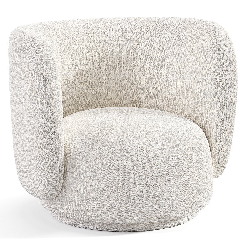 Rico Lounge Chair Boucle By Fermliving Image 2