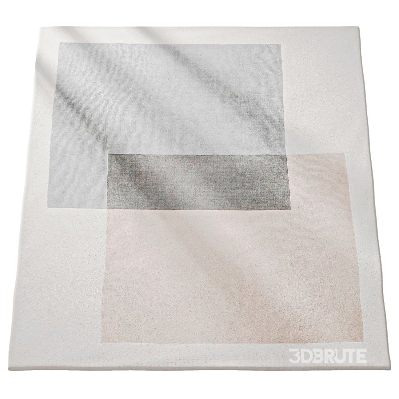 Overlap Blocks Wool Rug Image 2