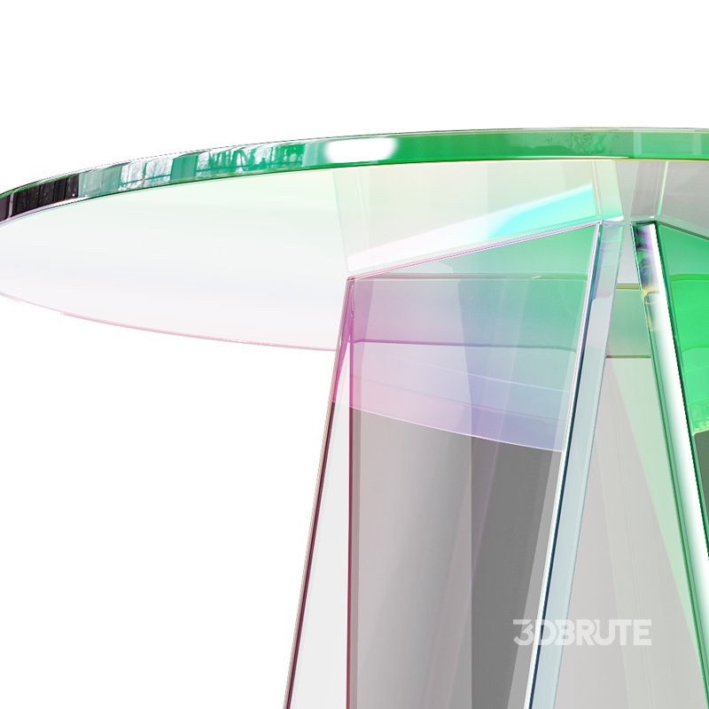 Iridescent Acrylic Side Table Image 9