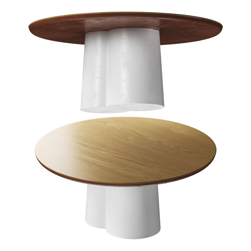 Polly Round Natural Coffee Table – White Image 7