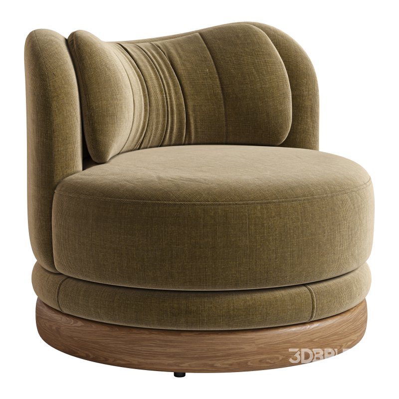 Norris Vegetable Dyed Linen Swivel Chair Image 3
