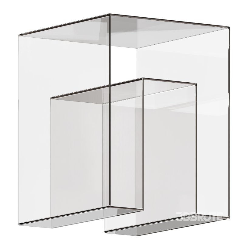 Square Acrylic Side Table – Acrylic – Storage Image 7