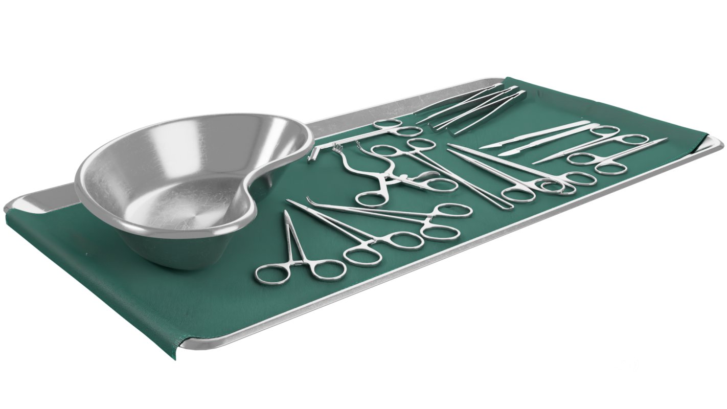 Tray with surgical equipment Image 1