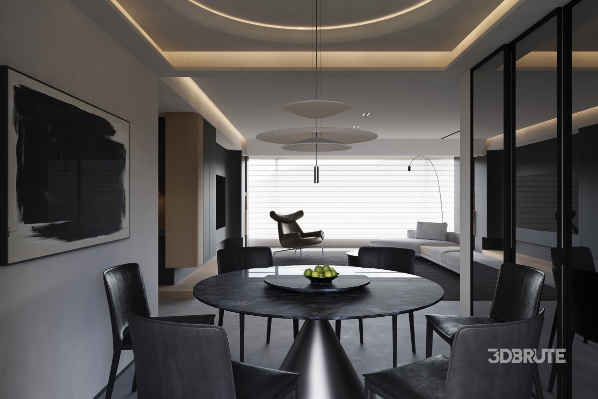 Modern living and dining room Image 2