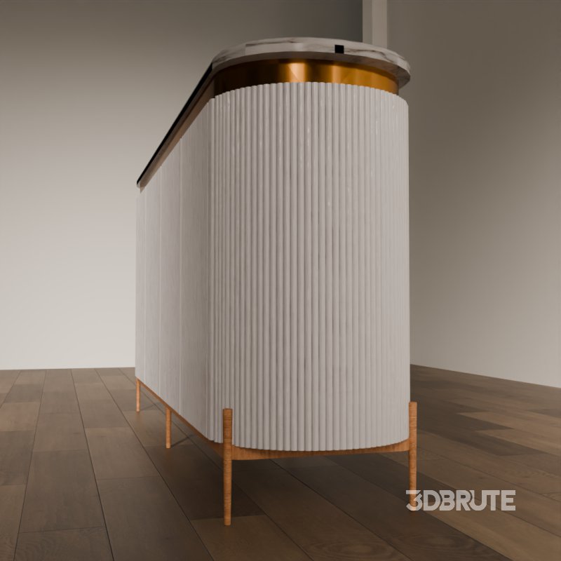 Modern Fluted Console Table Image 4