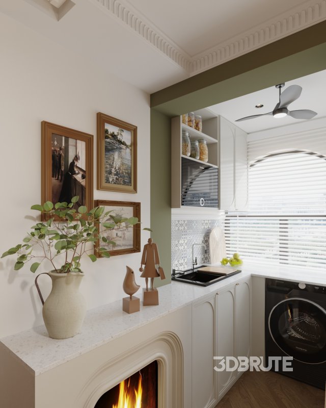 Apartment interior scene Image 5