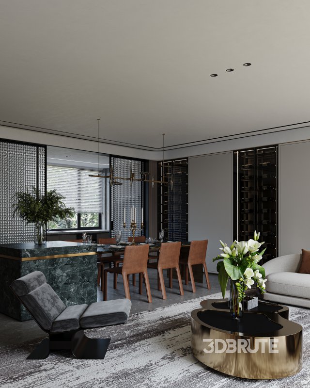 Modern living and dining room Image 7