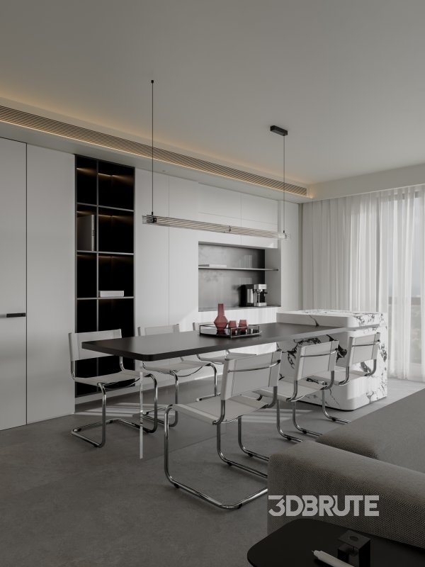 Modern living and dining room Image 8