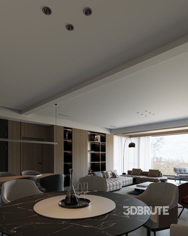 Modern living and dining room Image 8