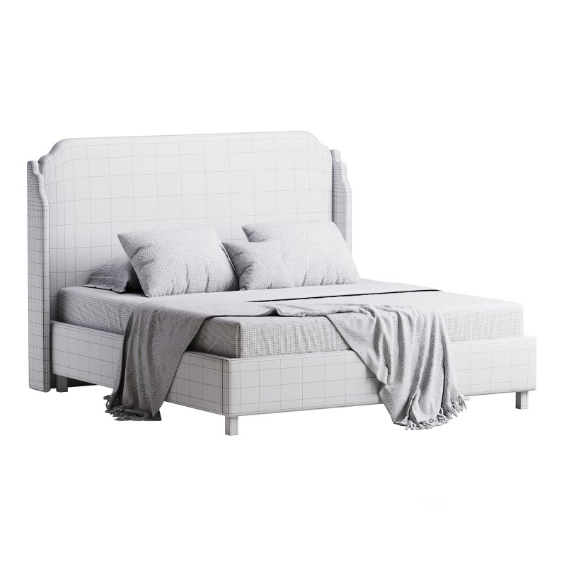 Aurora Wingback Blush Bed Image 9