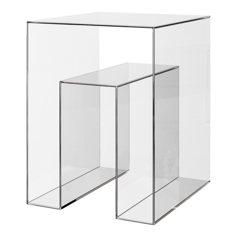 Square Acrylic Side Table – Acrylic – Storage Image 2