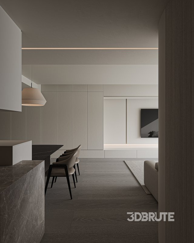 Modern living and dining room Image 5