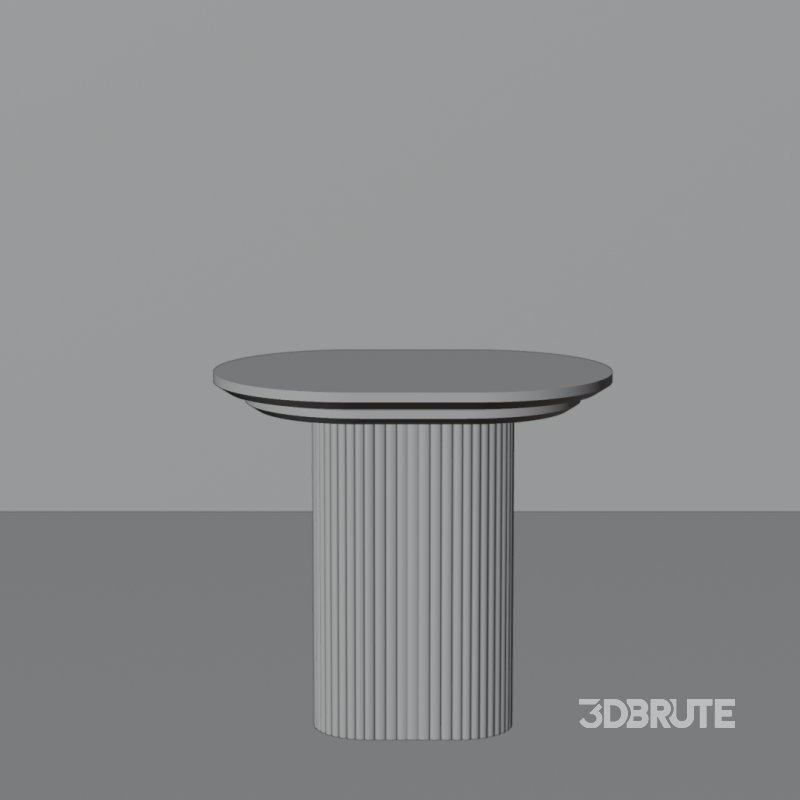 Modern Round Fluted Coffee Table Image 4