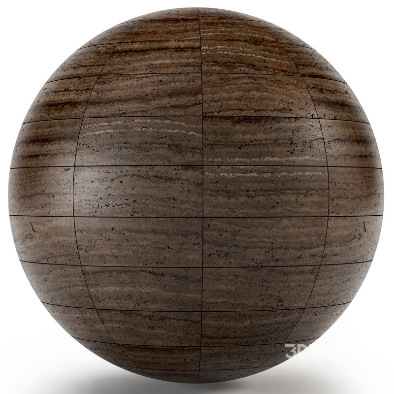 Travertine Stone Wall (Seamless) Image 4