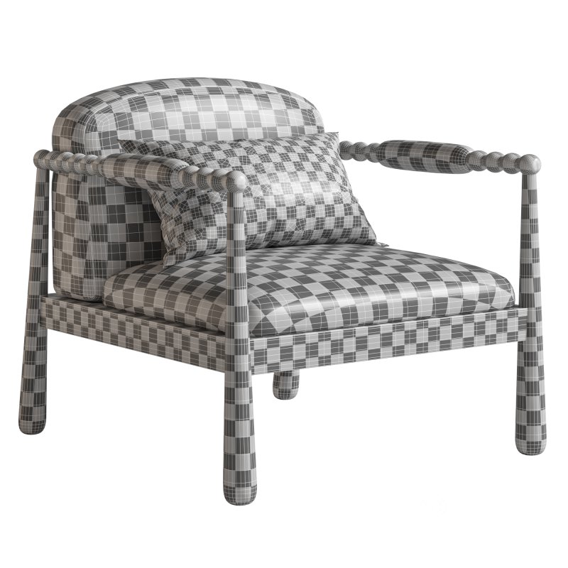 Pippa Leora Block Print Accent Chair Image 6