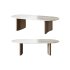 Linden Travertine Top Coffe Table - Thumbnail 1