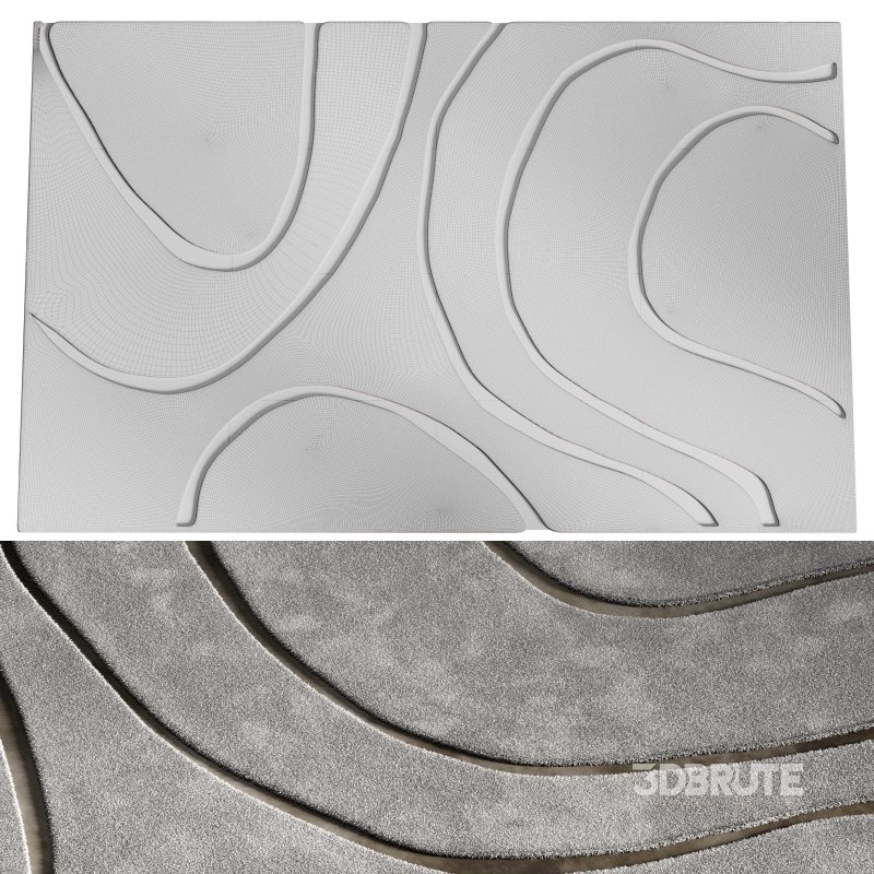 Quaoar Gray Wave Area Rug Image 3