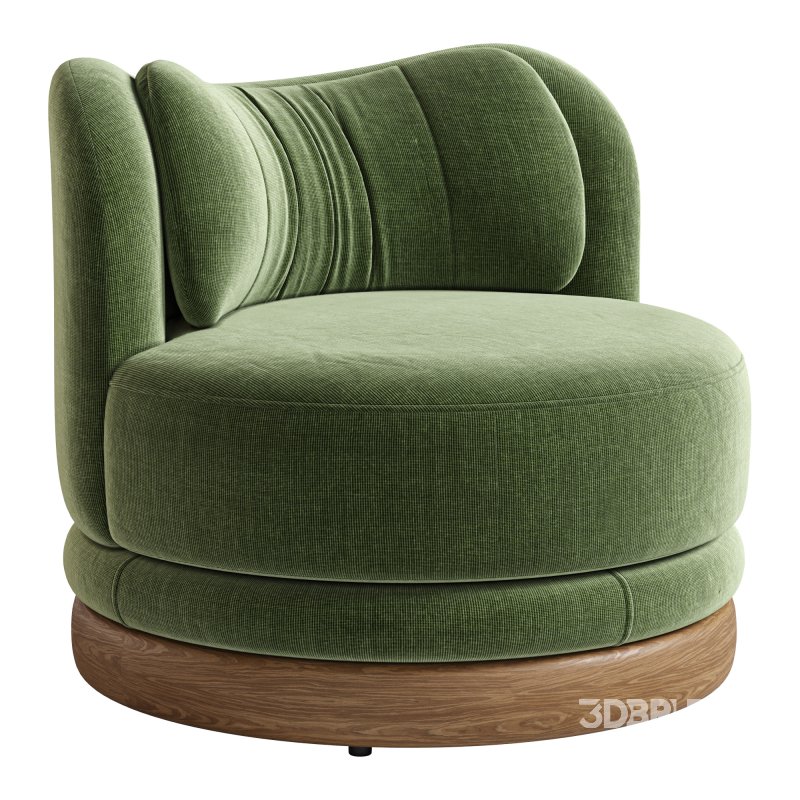 Norris Vegetable Dyed Linen Swivel Chair Image 5