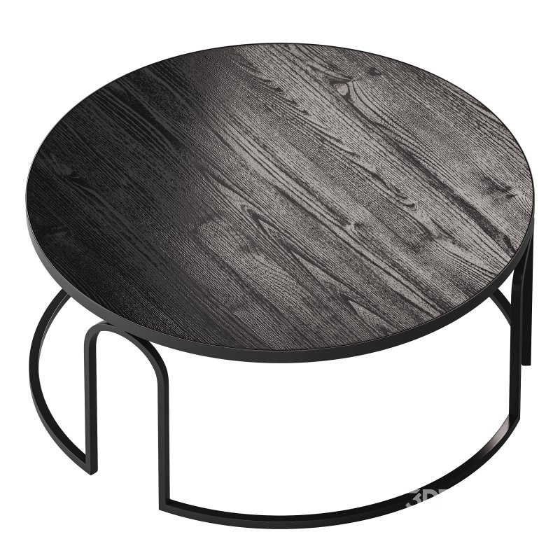 Hardin Oak Coffee Table – Full Black Image 5