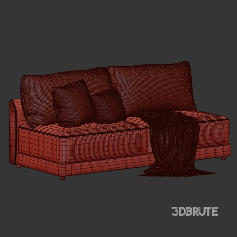 Gather Deep Armless Loveseat Image 1