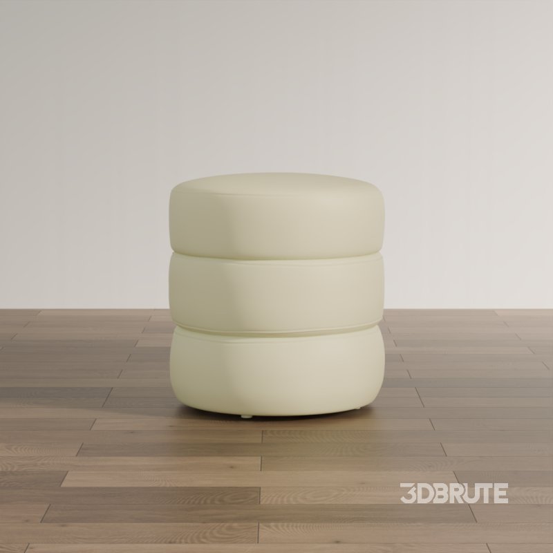 Modern Round Pouffe Image 3