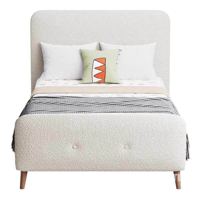 Flannelette Beige bed Image 5