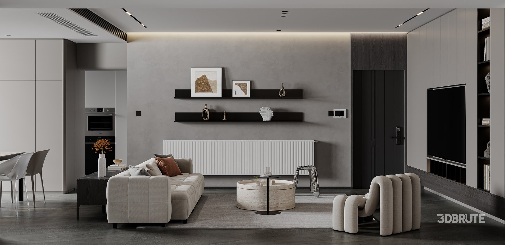 Modern living and dining room Image 2