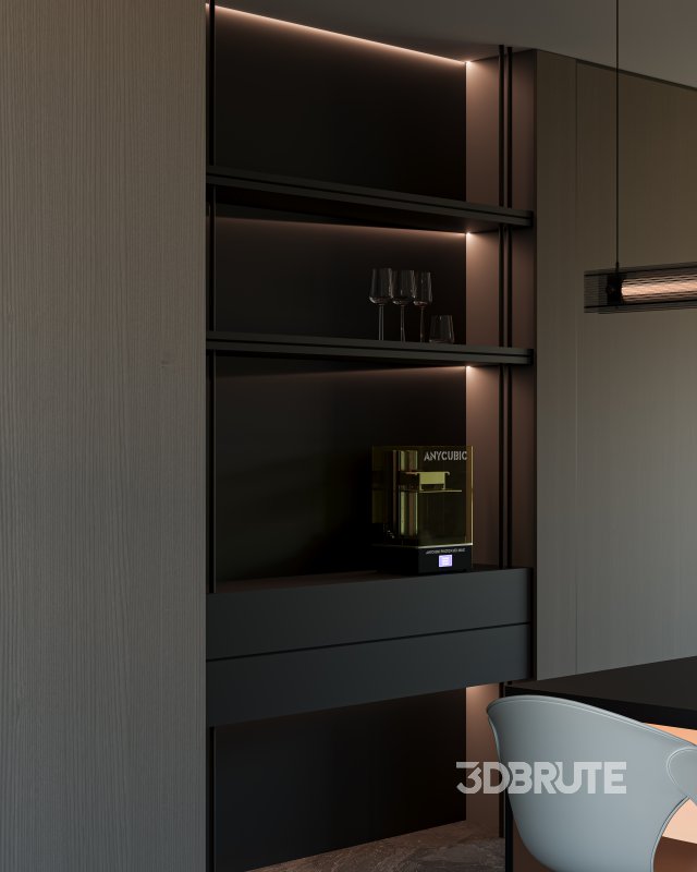 Modern living room dining room kitchen Image 9