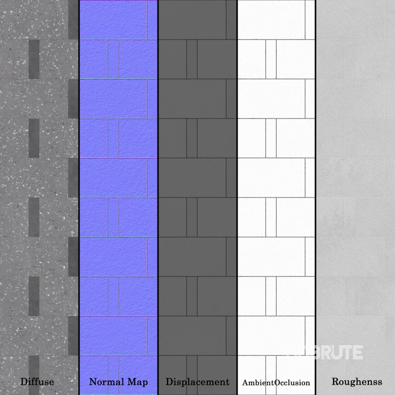 Terrazzo Exterior Tiles 01 (Seamless) Image 6