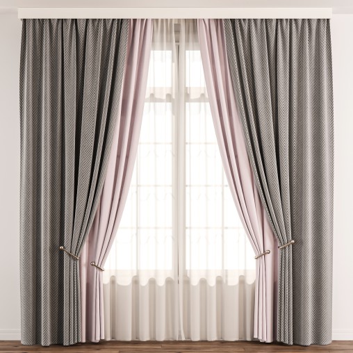 Timeless Chevron Window Drapes 76